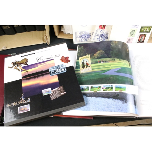 301 - Large collection of stamps and first day covers to include 1999 Royal Mail mint stamp book, two Cana... 