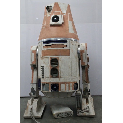 228 - Star Wars - Full Size replica Star Wars R4 Droid in salmon pink, white and blue, scratch built model... 