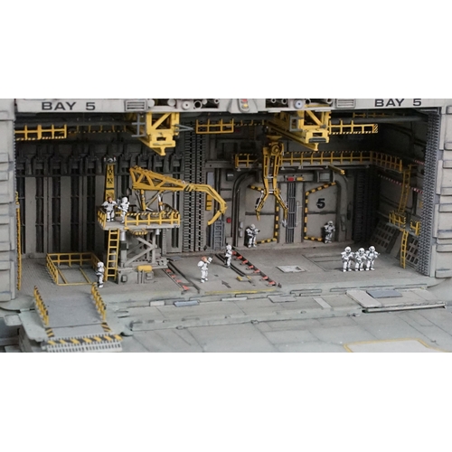 6 - Star Wars - Scratch built Star Wars Death Star Trench Run Diorama, showing some wear