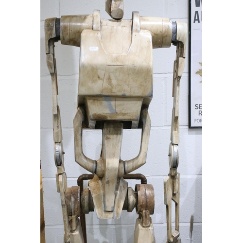 12 - Star Wars - Full size separatist Battle Droid custom made on display stand