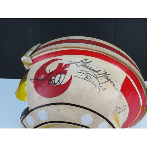 5 - Star Wars - Star Wars custom made Luke Skywalker's Red Team X-Wing Fighter Helmet signed by Mark Ham... 