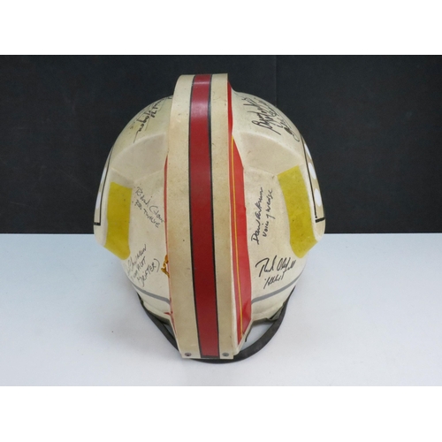 5 - Star Wars - Star Wars custom made Luke Skywalker's Red Team X-Wing Fighter Helmet signed by Mark Ham... 