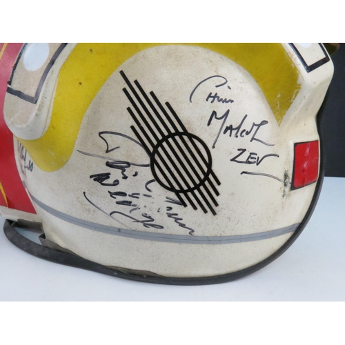 5 - Star Wars - Star Wars custom made Luke Skywalker's Red Team X-Wing Fighter Helmet signed by Mark Ham... 