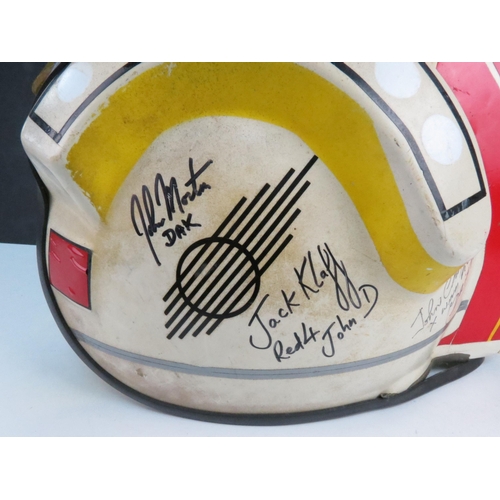 5 - Star Wars - Star Wars custom made Luke Skywalker's Red Team X-Wing Fighter Helmet signed by Mark Ham... 