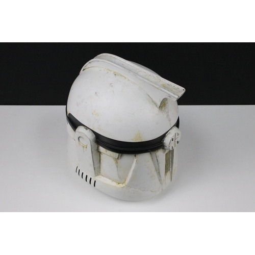 102 - Star Wars - Full Size replica Star Wars Clone Trooper helmet, scratch built model, with Battle Damag... 