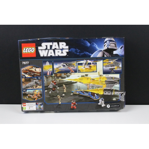 49 - Star Wars Lego - Three boxed sets to include 7956 Ewok Attack, 7877 Naboo Starfighter (damage to box... 