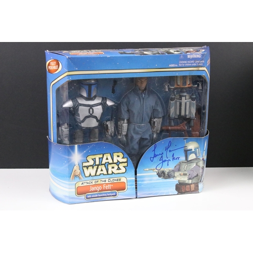 90 - Star Wars Autograph - Three boxed signed but the actors figures to include 2 x Kenner Star Wars Acti... 