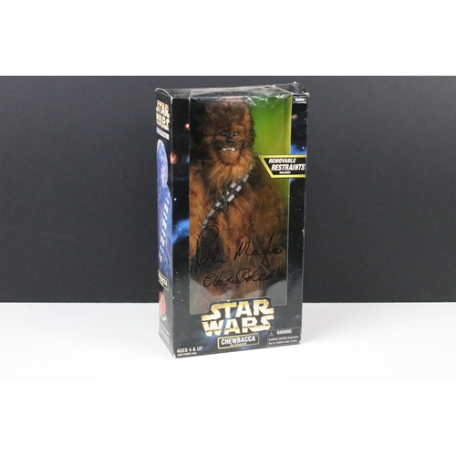 90 - Star Wars Autograph - Three boxed signed but the actors figures to include 2 x Kenner Star Wars Acti... 