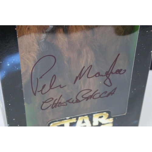 90 - Star Wars Autograph - Three boxed signed but the actors figures to include 2 x Kenner Star Wars Acti... 