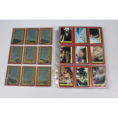 92 - Star Wars - Complete set of 132 Topps Chewing Gum Return of the Jedi (1983) cards plus 2 x sets of 3... 