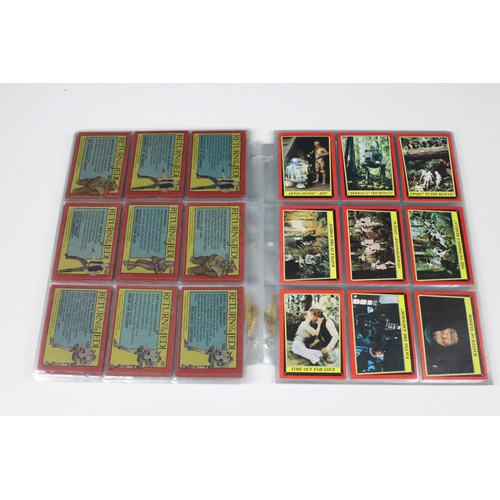 92 - Star Wars - Complete set of 132 Topps Chewing Gum Return of the Jedi (1983) cards plus 2 x sets of 3... 