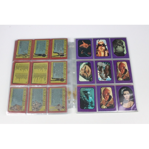 92 - Star Wars - Complete set of 132 Topps Chewing Gum Return of the Jedi (1983) cards plus 2 x sets of 3... 