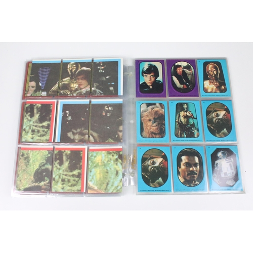 92 - Star Wars - Complete set of 132 Topps Chewing Gum Return of the Jedi (1983) cards plus 2 x sets of 3... 