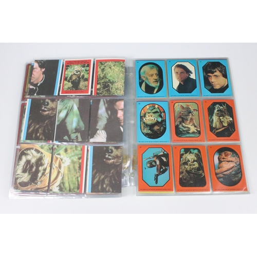 92 - Star Wars - Complete set of 132 Topps Chewing Gum Return of the Jedi (1983) cards plus 2 x sets of 3... 