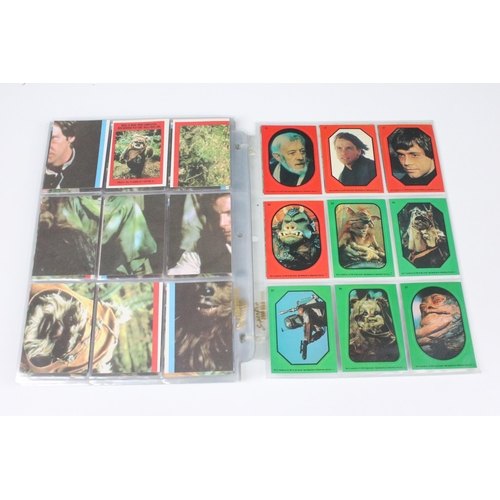 92 - Star Wars - Complete set of 132 Topps Chewing Gum Return of the Jedi (1983) cards plus 2 x sets of 3... 