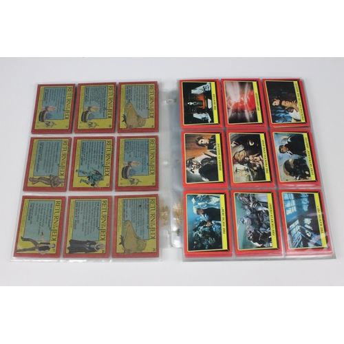 92 - Star Wars - Complete set of 132 Topps Chewing Gum Return of the Jedi (1983) cards plus 2 x sets of 3... 