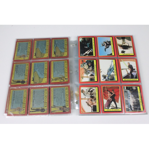 92 - Star Wars - Complete set of 132 Topps Chewing Gum Return of the Jedi (1983) cards plus 2 x sets of 3... 