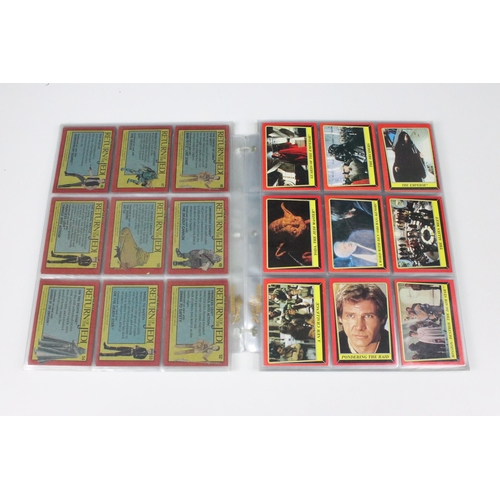 92 - Star Wars - Complete set of 132 Topps Chewing Gum Return of the Jedi (1983) cards plus 2 x sets of 3... 