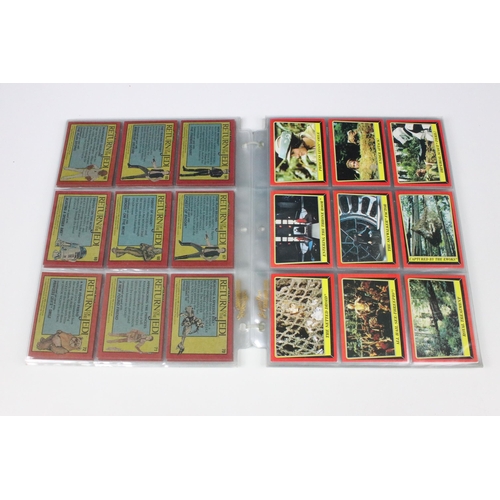 92 - Star Wars - Complete set of 132 Topps Chewing Gum Return of the Jedi (1983) cards plus 2 x sets of 3... 