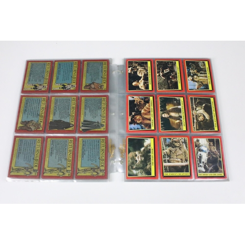 92 - Star Wars - Complete set of 132 Topps Chewing Gum Return of the Jedi (1983) cards plus 2 x sets of 3... 