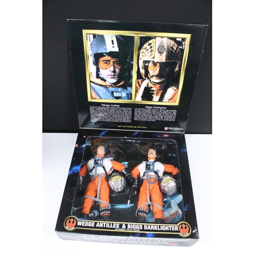 95 - Star Wars - Four boxed Kenner Action Collection figure sets to include Electronic Emperor Palpatine ... 