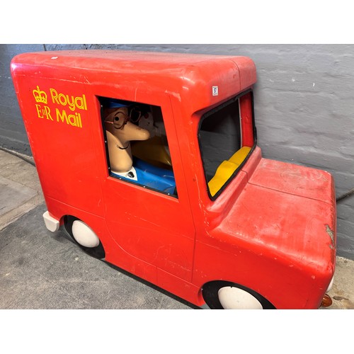 57 - Postman Pat Van coin activated child's ride on ride with 'PAT 1' plate to rear and front, made from ... 