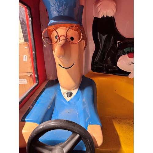 57 - Postman Pat Van coin activated child's ride on ride with 'PAT 1' plate to rear and front, made from ... 