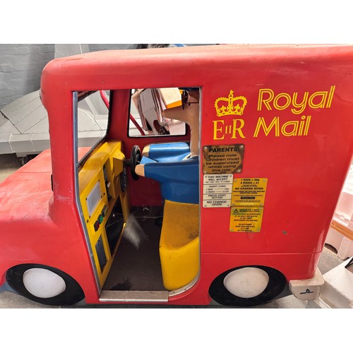 57 - Postman Pat Van coin activated child's ride on ride with 'PAT 1' plate to rear and front, made from ... 