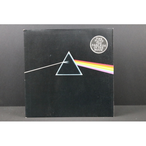 107 - Vinyl - 4 Pink Floyd LPs and a tour programme to include The Dark Side Of The Moon (French pressing)... 