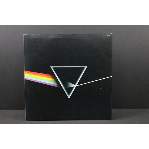 107 - Vinyl - 4 Pink Floyd LPs and a tour programme to include The Dark Side Of The Moon (French pressing)... 