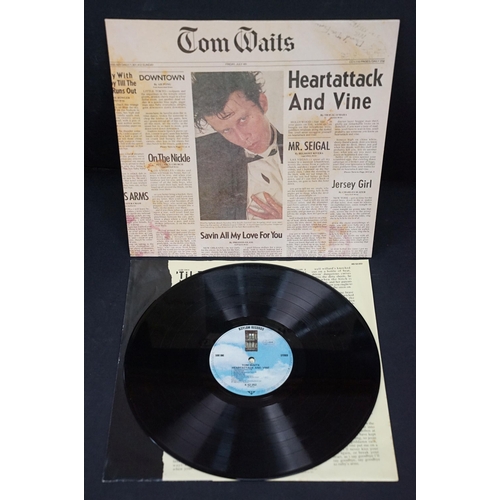 120 - Vinyl - 11 Tom Waits LPs to include Heart Attack And Vine, Blue Valentine, Bounced Checks, The Heart... 