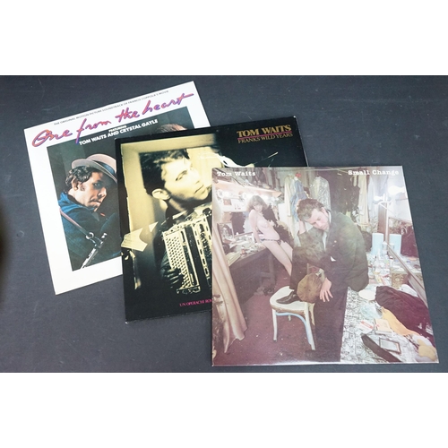 120 - Vinyl - 11 Tom Waits LPs to include Heart Attack And Vine, Blue Valentine, Bounced Checks, The Heart... 