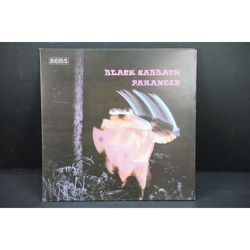 121 - Vinyl - 11 Black Sabbath LPs to include self titled, Paranoid, Vol 4, Sabotage (textured sleeve), Sa... 