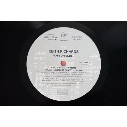 130 - Vinyl - 9 1990s pressing LPs to include Keith Richards, Lenny Kravitz, John Mayall, U2, Pet Shop Boy... 