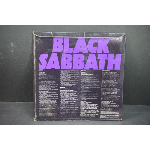 132 - Vinyl - 4 Black Sabbath LPs to include Master Of Reality (embossed boxed sleeve, vertigo swirl inner... 