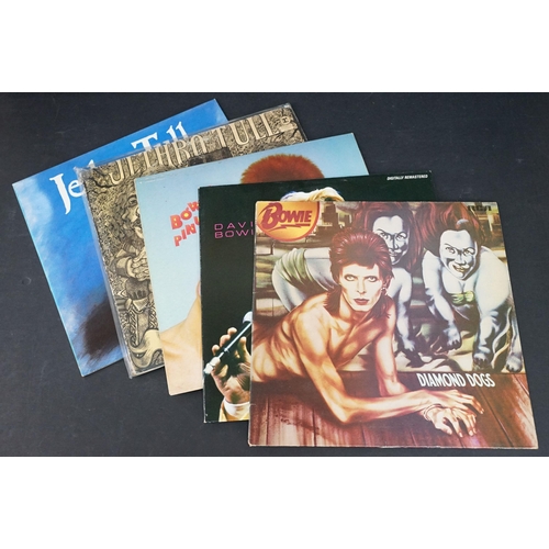 309 - Vinyl - Over 80 Rock & Pop LPs to include David Bowie x 3, Jethro Tull x 3 (inc pink Island), John M... 