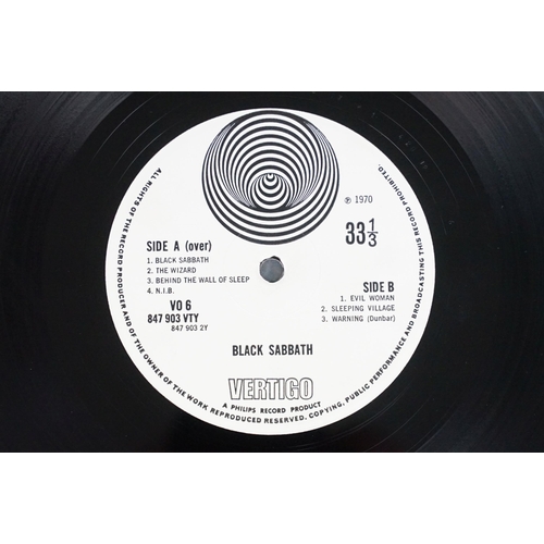 1 - Vinyl - Black Sabbath self titled LP on Vertigo Records VO 6. Original UK 1st pressing, large Vertig... 