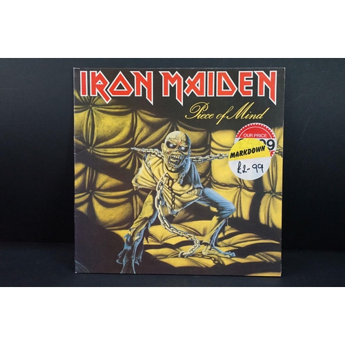 18 - Vinyl - 4 Heavy Metal / Rock albums to include: Iron Maiden – Piece Of Mind (EMI - EMA 800, A2 / B2 ... 