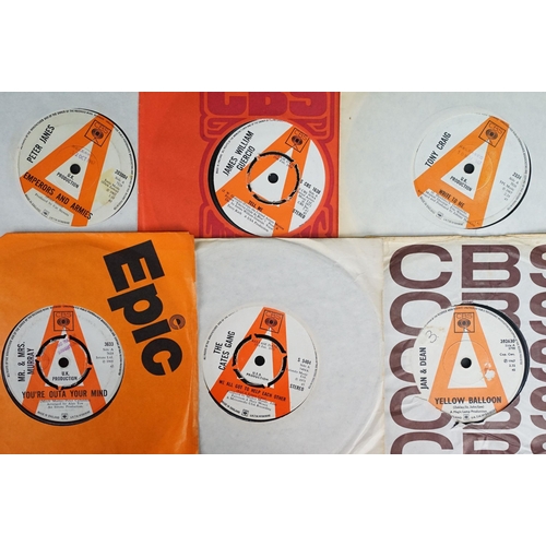 231 - Vinyl - 14 demo promo 7” singles on CBS Records to include: Moby Grape, Janis Joplin, Third World, T... 