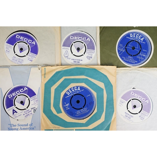 232 - Vinyl - 21 demo promo 7” singles on Decca Records, including some promo only one sided examples, to ... 