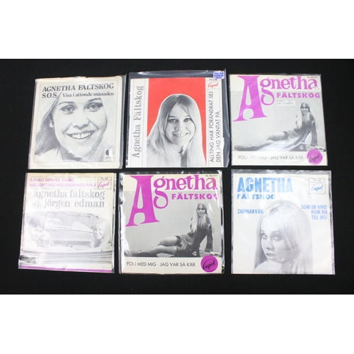 250 - Vinyl - 41 Agnetha Fältskog (ABBA) 7” singles spanning her solo carrer before and after ABBA includi... 