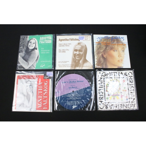 250 - Vinyl - 41 Agnetha Fältskog (ABBA) 7” singles spanning her solo carrer before and after ABBA includi... 