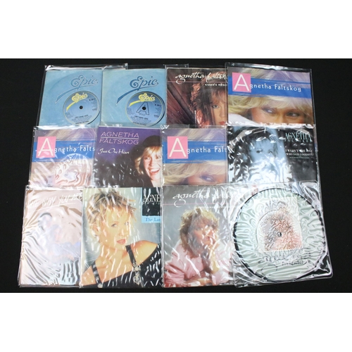 250 - Vinyl - 41 Agnetha Fältskog (ABBA) 7” singles spanning her solo carrer before and after ABBA includi... 