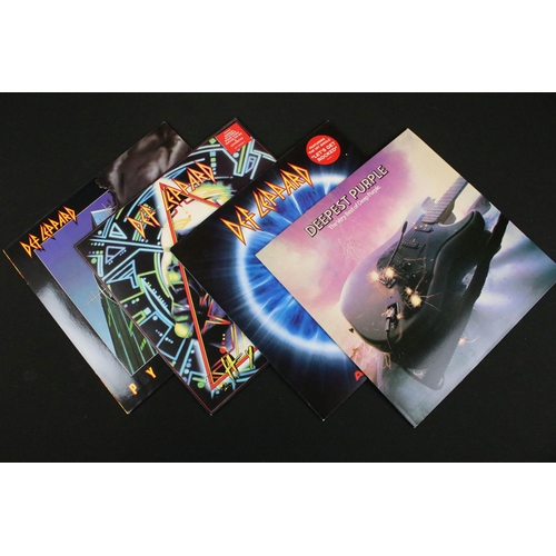 317 - Vinyl - 38 Rock & Metal LPs Iron Maiden, Joe Satriani x 2 (inc Tim Machine 3LP), Bon Jovi, Kingdom C... 