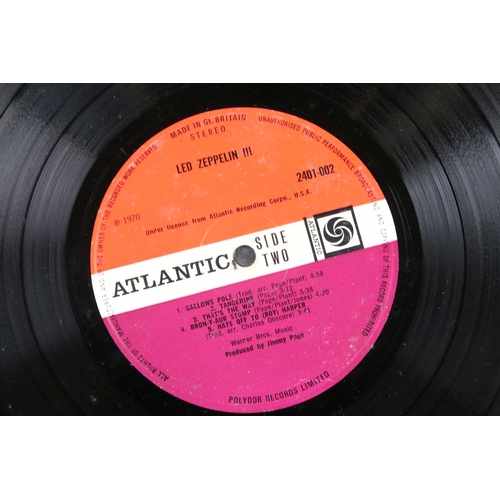 80 - Vinyl - 2 Led Zeppelin LPs to include II (588198, plum Atlantic labels, Killing Floor credit) Vg, II... 