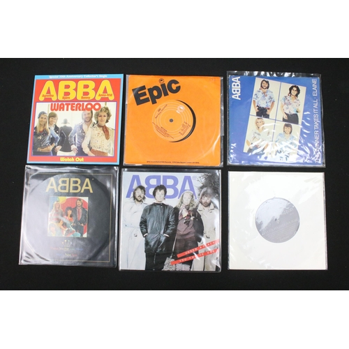 278 - Vinyl - 23 UK ABBA 7” single releases and one flexi disc including :  Waterloo x 10 (Polydor / Polar... 