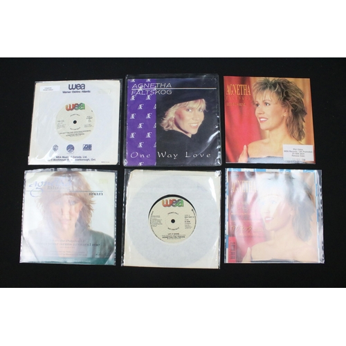 280 - Vinyl - 16 Agnetha Fältskog (ABBA) 7” singles spanning her solo carrer including many foreign releas... 