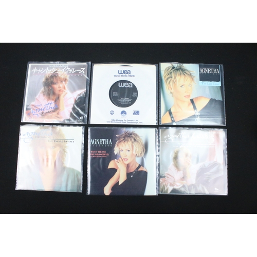 280 - Vinyl - 16 Agnetha Fältskog (ABBA) 7” singles spanning her solo carrer including many foreign releas... 