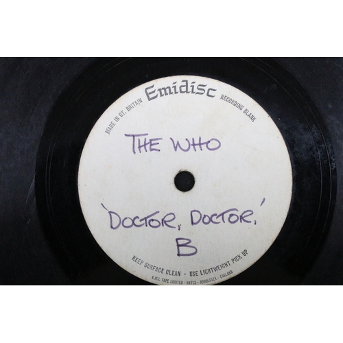 50 - Vinyl / Acetate - The Who - Pictures Of Lily / Doctor, Doctor. Original UK double sided 1967 demo 7