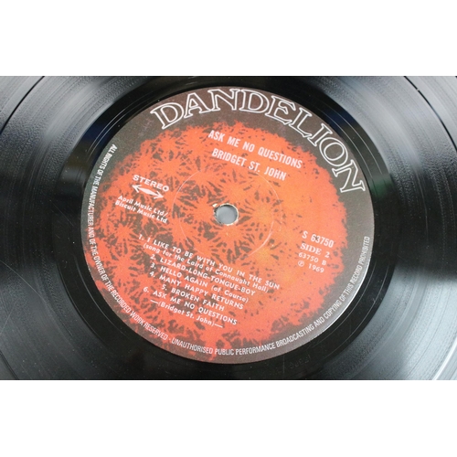 69 - Vinyl - 3 albums to include: Bridget St. John – Ask Me No Questions (Dandelion Records – S 63750 UK ... 